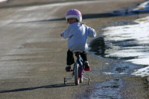 bicycle, girl, biking