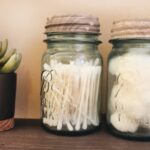 bunch of cottons in jar